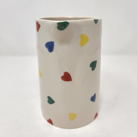 Moorland Chelsea Works Burslem Cream Heart Pitcher Vintage Modern Farmhouse - Picture 2 of 7
